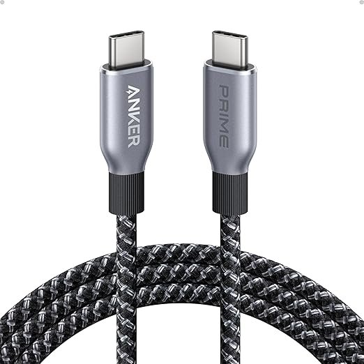 Anker Prime USB C To USB C Cable 3 6 Ft Fast Charging USB C Cable Upcycled Braided Nylon With High Durability USB0 Cable