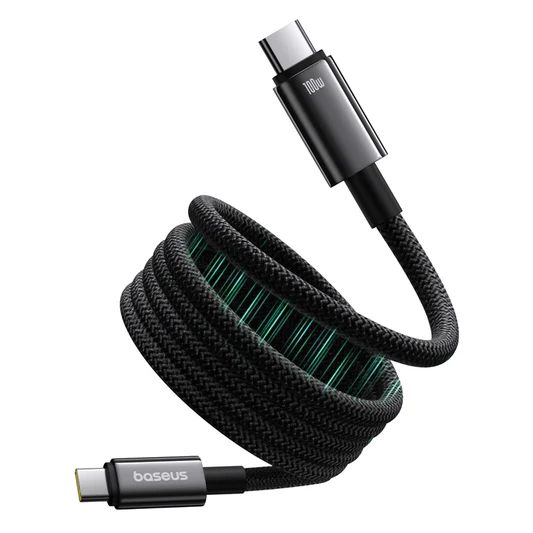 Baseus Tungsten Gold Magnetic Charging Cable USB C To USB C 100W 1M